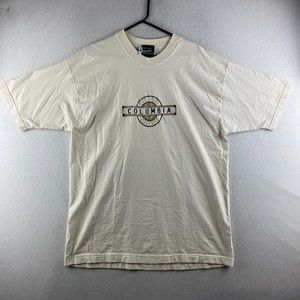 Vintage Columbia College Shirt Mens XL Beige Image Wear Embroidered USA Made